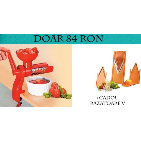 OFERTA Storcator Rosii cu Separator Seminte + CADOU Razatoare V OFERTA Storcator Rosii cu Separator Seminte + CADOU Razatoare V