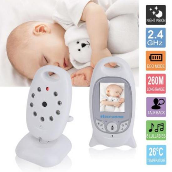 Video monitor camera VB601 Wireless, Baby Monitor, Night Vision, Microfon, Monitorizare temperatura, Alb Video monitor camera VB601 Wireless, Baby Monitor, Night Vision, Microfon, Monitorizare temperatura, Alb
