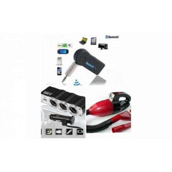 Pachet Aspirator masina + Car Kit Wireless Bluetooth +Tripla auto