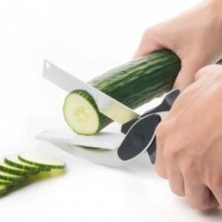Cutit pentru bucatarie 2 in 1 Cutit pentru bucatarie 2 in 1