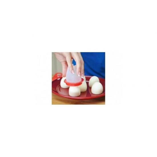 Set Egglettes, 4 forme din silicon pentru gatit oua fara coaja