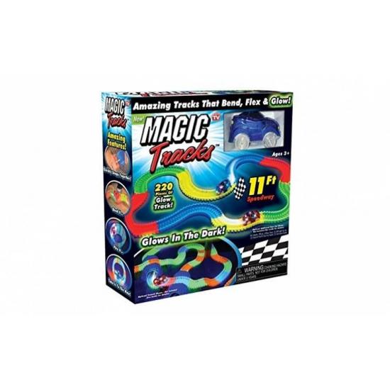 Set pista si masinuta, care straluceste in intuneric - 220 piese