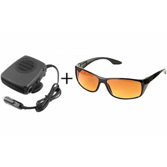 Aeroterma auto cu aer cald sau rece + Cadou ochelari de condus, ideali pentru ceata sau ploaie