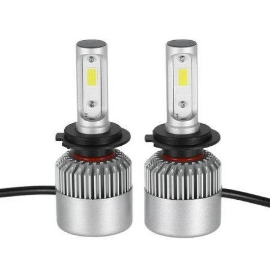 Bec led H7(set 2 bucati), Ventilator incorporat, Cip, Putere 50 w, 8000 Lumeni per bec s