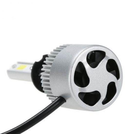 Bec led H7(set 2 bucati), Ventilator incorporat, Cip, Putere 50 w, 8000 Lumeni per bec s