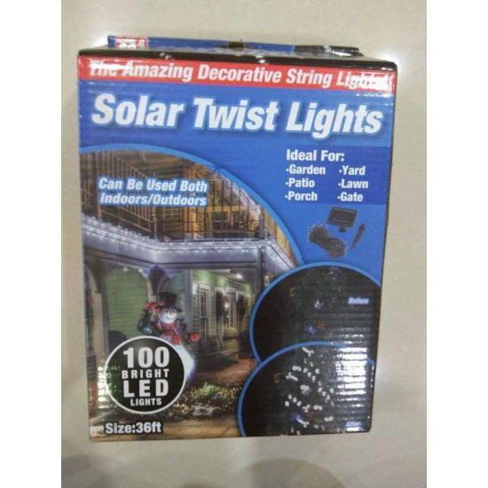 Instalatie de leduri cu incarcare solaraSolar Twist Lights