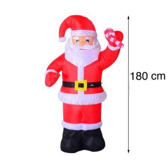 Mos Craciun gonflabil cu lumini,180 cm