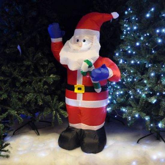 Mos Craciun gonflabil cu lumini,180 cm