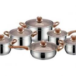 Set oale din inox, 9 straturi, inductie, Elvetia, 12 piese Set oale din inox, 9 straturi, inductie, Elvetia, 12 piese