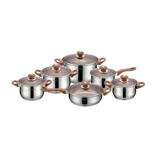 Set oale din inox, 9 straturi, inductie, Elvetia, 12 piese
