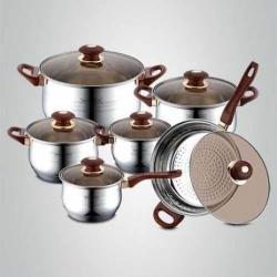 Set oale din inox, 9 straturi, inductie, Elvetia, 12 piese Set oale din inox, 9 straturi, inductie, Elvetia, 12 piese