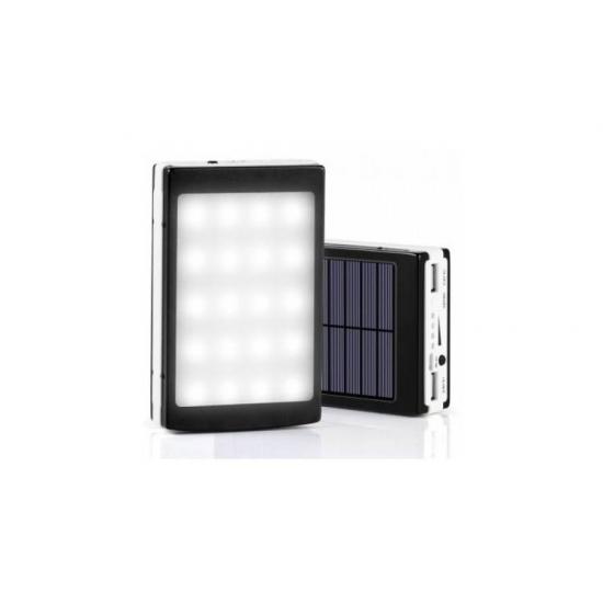 Baterie externa 30000 mAh, cu incarcare solara