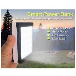 Baterie externa 30000 mAh, cu incarcare solara Baterie externa 30000 mAh, cu incarcare solara