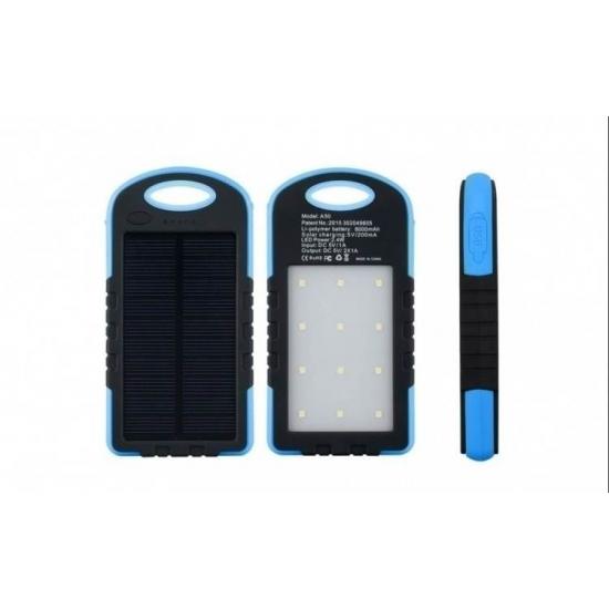 Baterie externa Power Bank 8000 mAh+Cablu incarcare Samsung, cu incarcare solara