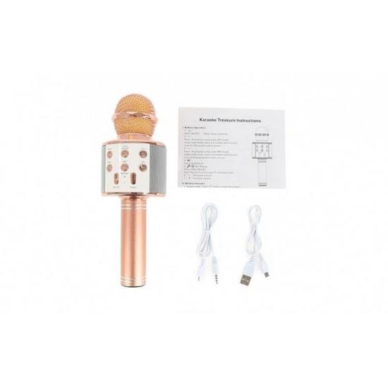 Microfon karaoke fara fir, compatibil cu iOS si Android, tablete iPad si PC, Bluetooth