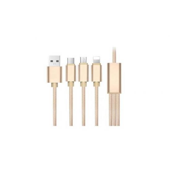 Cablu de incarcare 3 in1, compatibil cu Samsung/Iphone Cablu de incarcare 3 in1, compatibil cu Samsung/Iphone